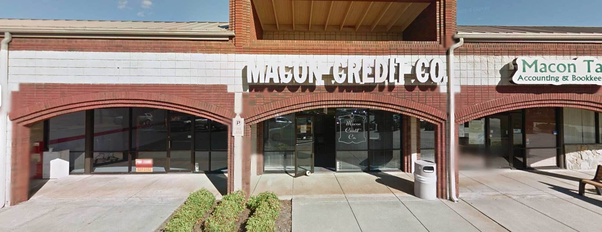 macon credit company brick building in franklin north carolina
